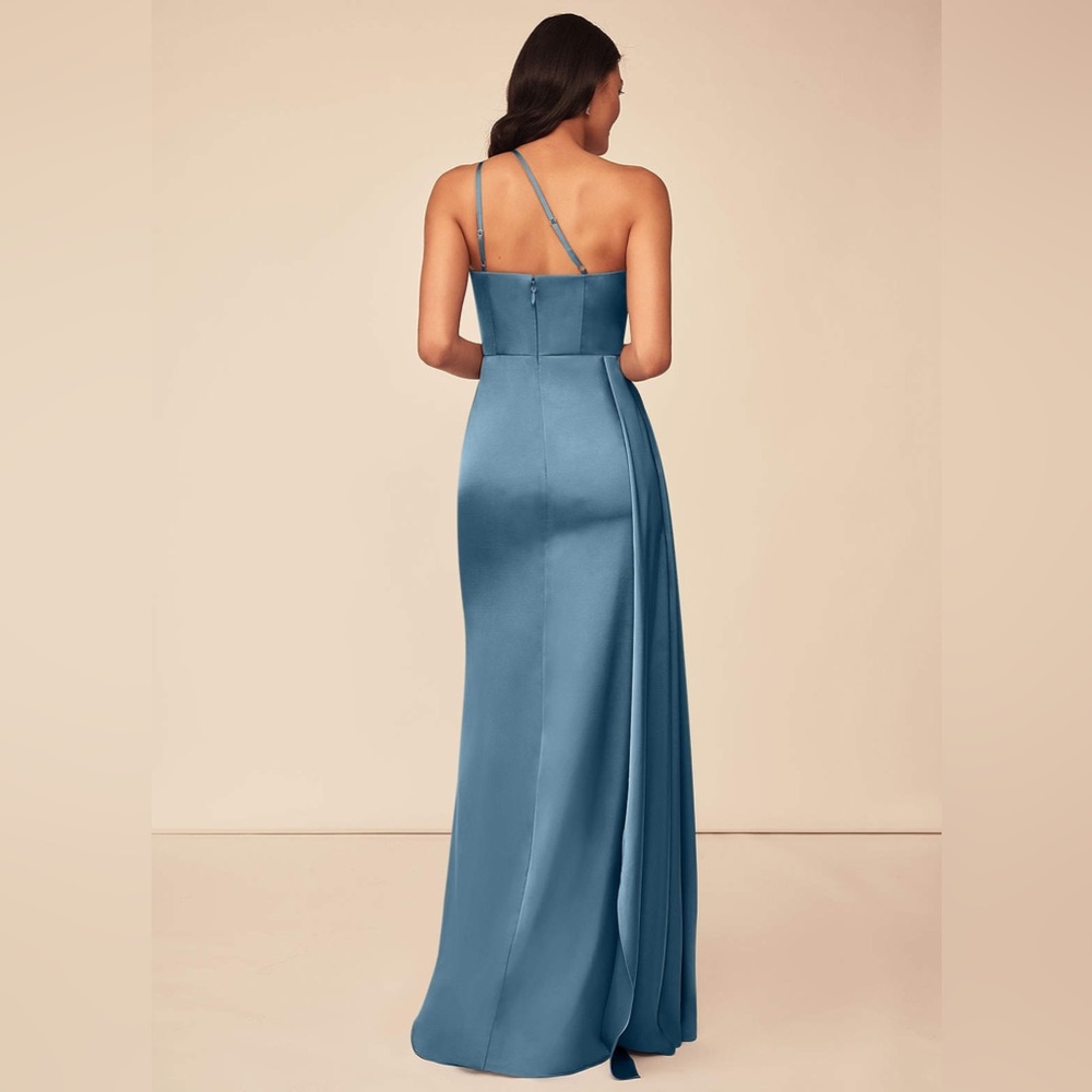 Azazie Maron Dress in Bermuda - Picture 3 of 11
